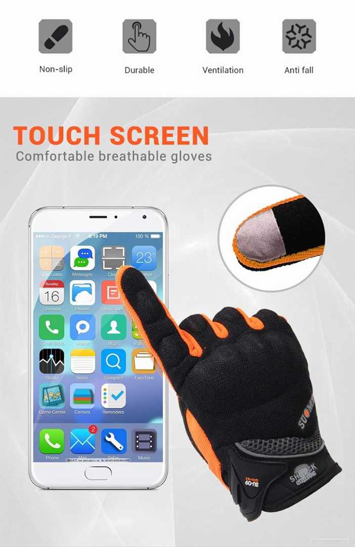 Suomy,Motorcycle,Riding,Gloves,–,ORANGE