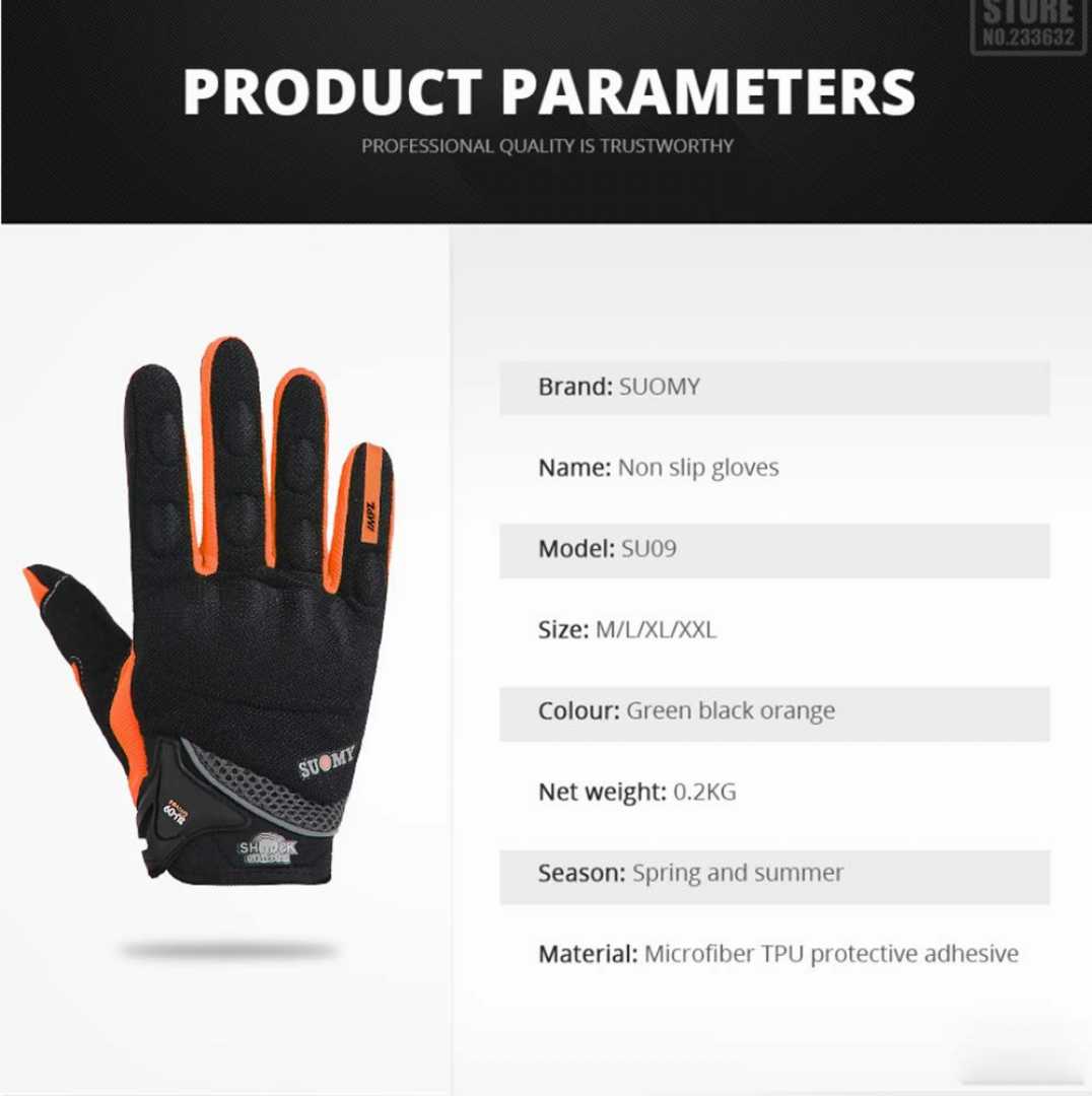 Suomy,Motorcycle,Riding,Gloves,–,ORANGE