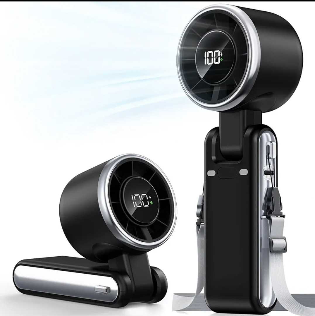 Portable,Handheld,Mini,Turbo,Fan--Foldable,Digital,Display