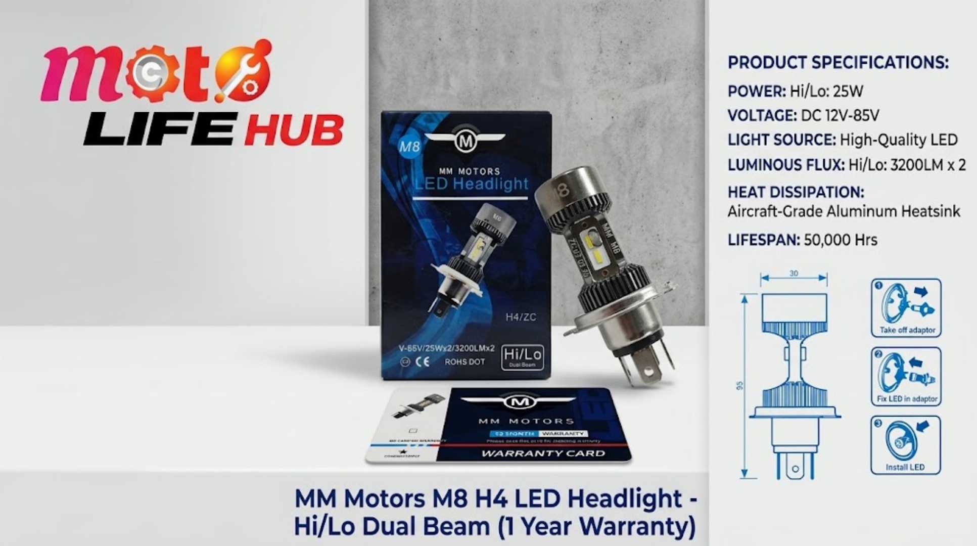 M8,Led,Headlights,-,MM,MOTORS
